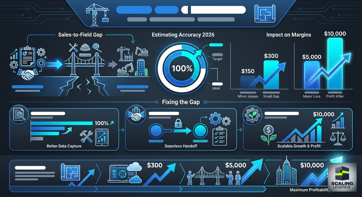 Infographic: Construction Estimating Accuracy 2026: Fixing the Sales-to-Field Gap Killing Your Margins